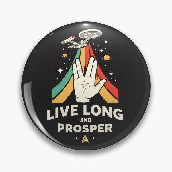 Item preview, Retro Space Ship Live Long Prosper designed and sold by Kate1art.