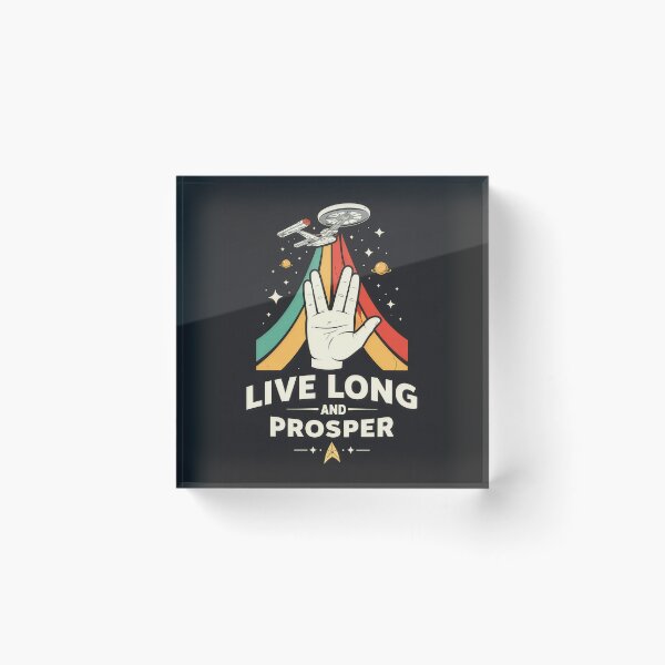 Item preview, Retro Space Ship Live Long Prosper designed and sold by Kate1art.