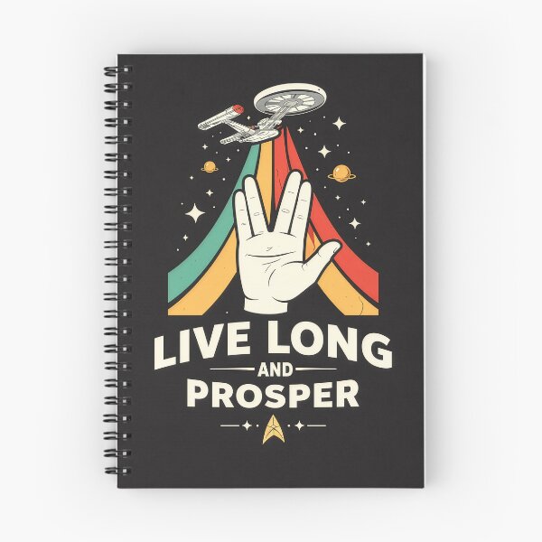 Item preview, Retro Space Ship Live Long Prosper designed and sold by Kate1art.