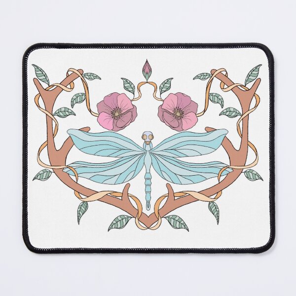 Item preview, Dragonfly in deer antlers designed and sold by Nelafin.