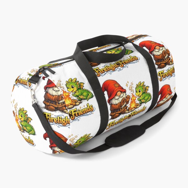 Item preview, Firelight Friends Cozy Gnome and Dragon Campfire Fantasy Illustration designed and sold by Moriarty's Digital Visions.