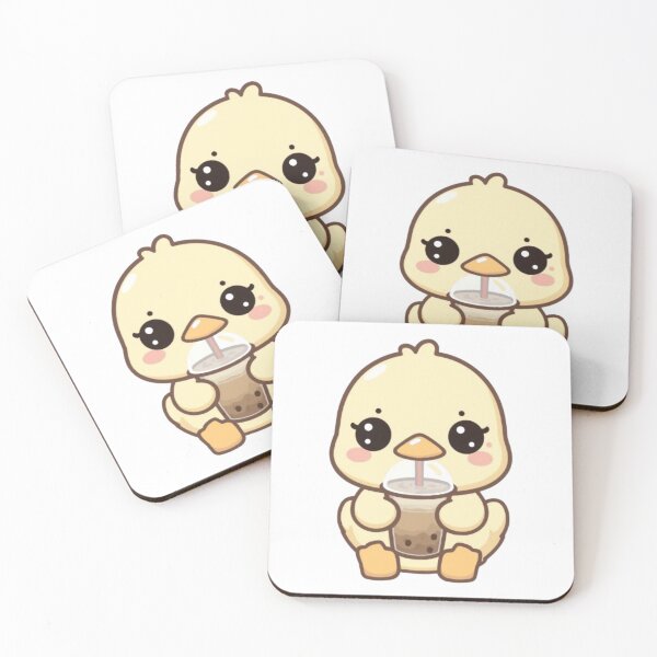 Item preview, Duck with Bubble Tea Kawaii Pastel  designed and sold by PastelPaws Atelier.