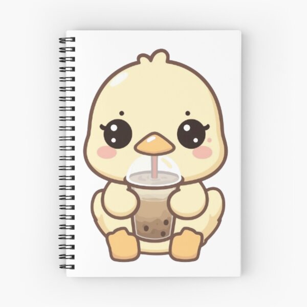 Item preview, Duck with Bubble Tea Kawaii Pastel  designed and sold by PastelPaws Atelier.