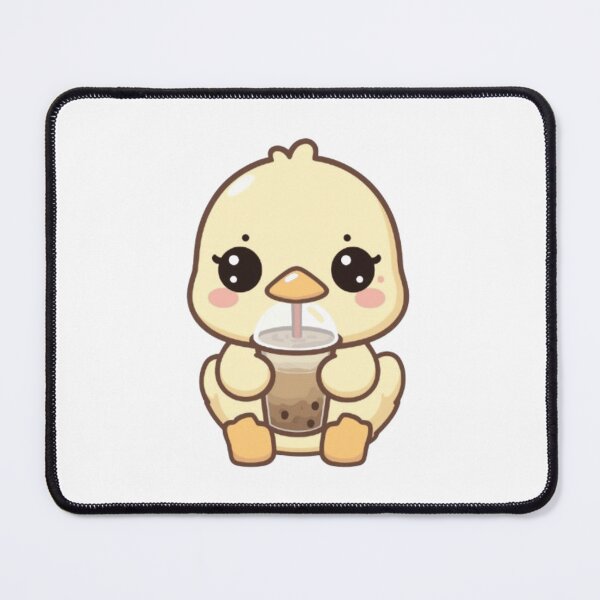 Item preview, Duck with Bubble Tea Kawaii Pastel  designed and sold by PastelPaws Atelier.