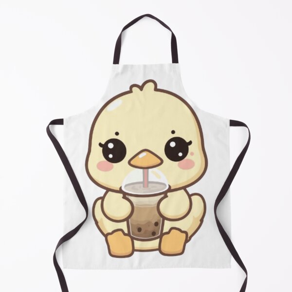Item preview, Duck with Bubble Tea Kawaii Pastel  designed and sold by PastelPaws Atelier.