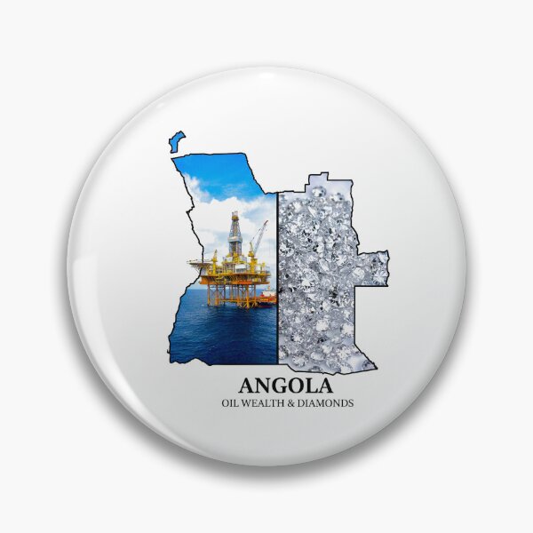 Item preview, Angola Map Art - Oil Wealth and Diamonds Resource Design designed and sold by AbulailArt.