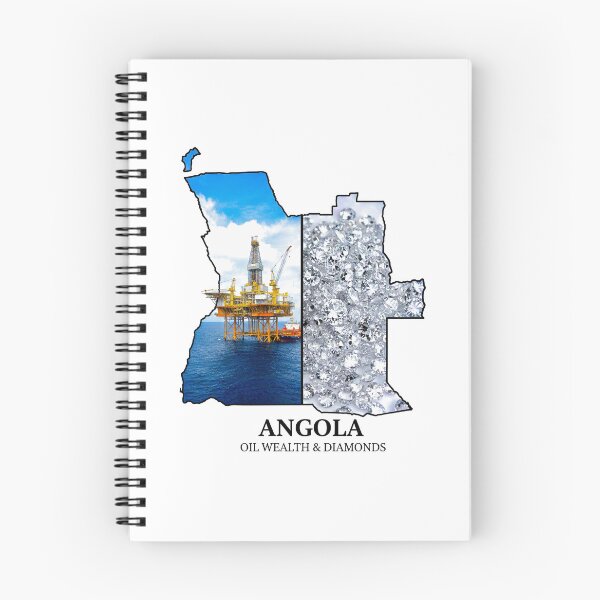 Item preview, Angola Map Art - Oil Wealth and Diamonds Resource Design designed and sold by AbulailArt.