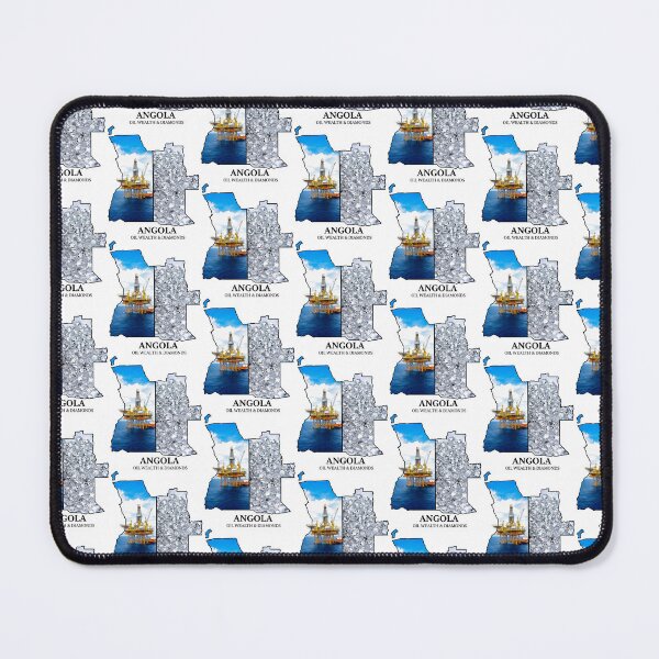 Item preview, Angola Map Art - Oil Wealth and Diamonds Resource Design designed and sold by AbulailArt.