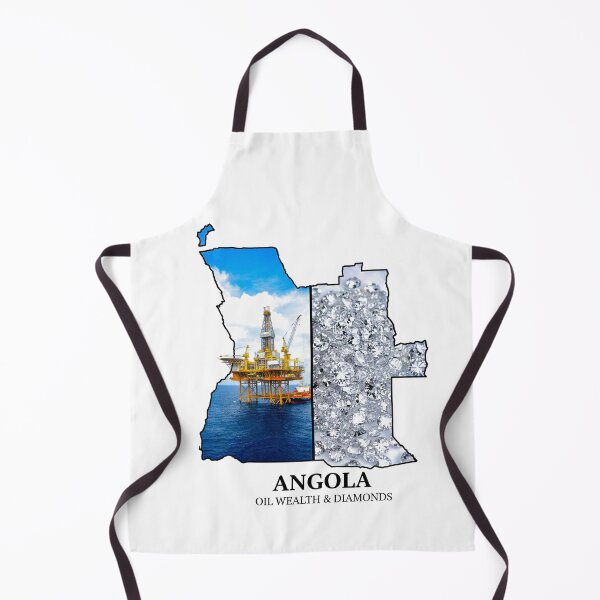 Item preview, Angola Map Art - Oil Wealth and Diamonds Resource Design designed and sold by AbulailArt.