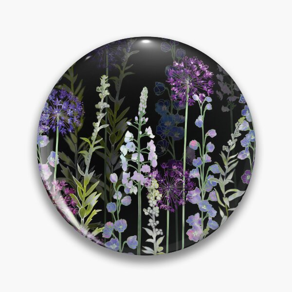 Item preview, Midnight Botanical Purple Flower Garden Meadow designed and sold by Fiona Calder Designs.