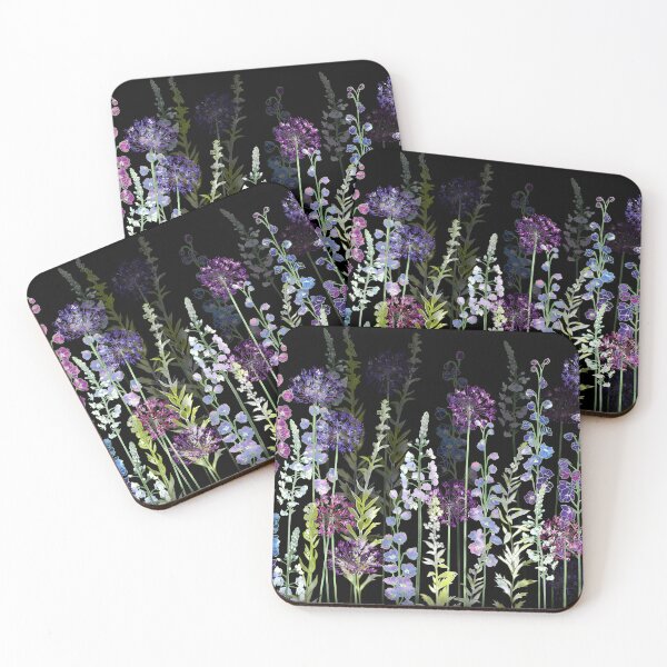 Item preview, Midnight Botanical Purple Flower Garden Meadow designed and sold by Fiona Calder Designs.