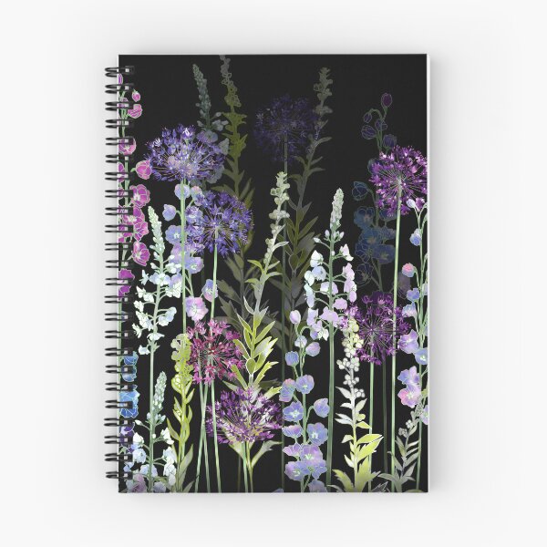Item preview, Midnight Botanical Purple Flower Garden Meadow designed and sold by Fiona Calder Designs.