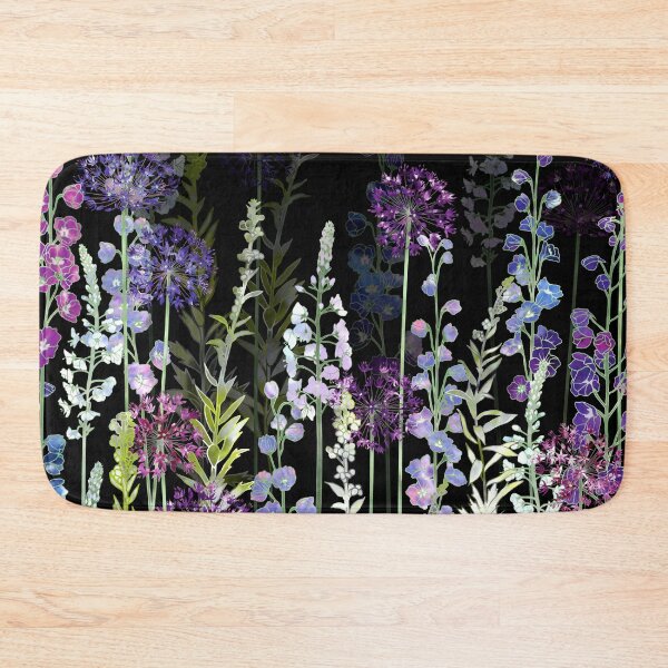 Item preview, Midnight Botanical Purple Flower Garden Meadow designed and sold by Fiona Calder Designs.
