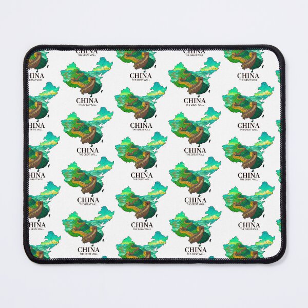 Item preview, The Great Wall of China Map Art - Historic Landmark Landscape Design designed and sold by AbulailArt.