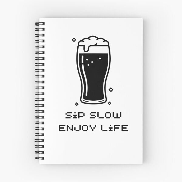 Item preview, Sip Slow Enjoy Life Beer Drinker Quote designed and sold by Yassine Line Studio.