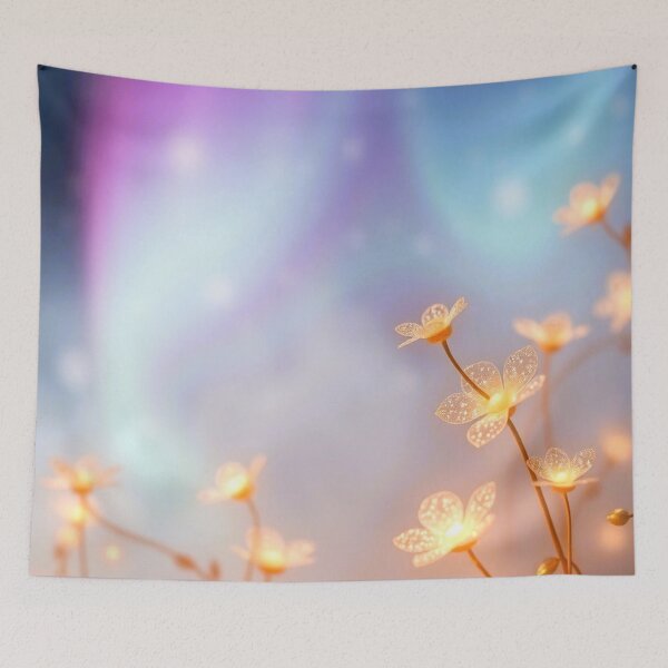 Item preview, golden glitter flowers designed and sold by PurvaNimfaMagic.