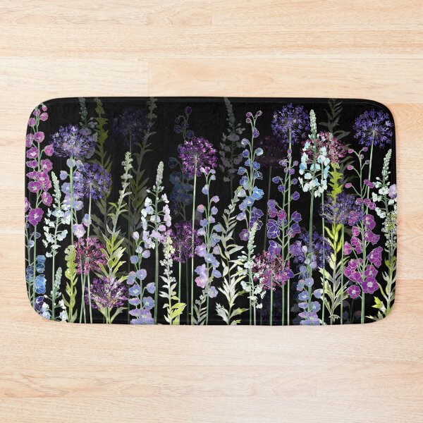 Item preview, Midnight Botanical Purple Flower Garden Meadow designed and sold by Fiona Calder Designs.