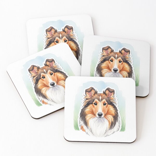 Item preview, Collie dog water color designed and sold by saphira-art.