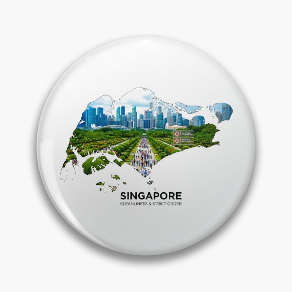 Item preview, Singapore Map Silhouette - Cleanliness and Strict Order Urban Design designed and sold by AbulailArt.