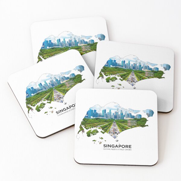 Item preview, Singapore Map Silhouette - Cleanliness and Strict Order Urban Design designed and sold by AbulailArt.