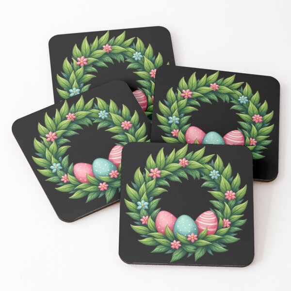Item preview, Easter Egg Floral Spring Wreath designed and sold by PMTaurus.