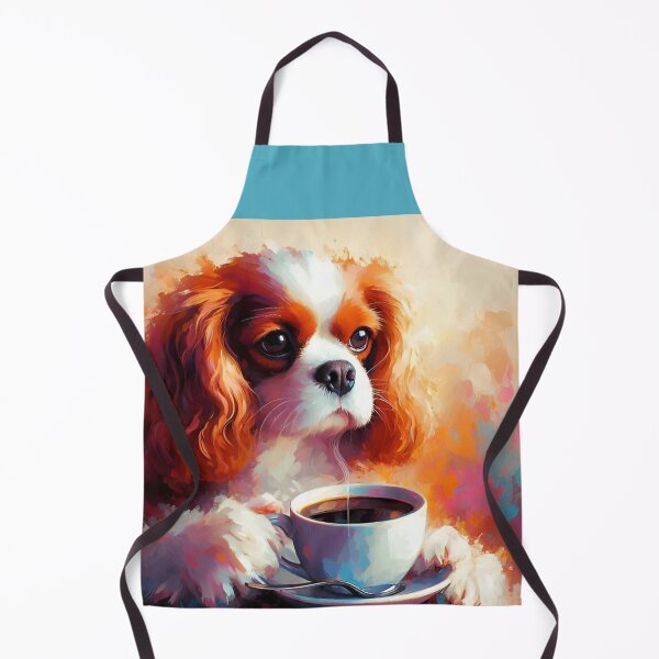 Item preview, Cavalier King Charles Spaniel Drinking Coffee designed and sold by The Coffee Critters.
