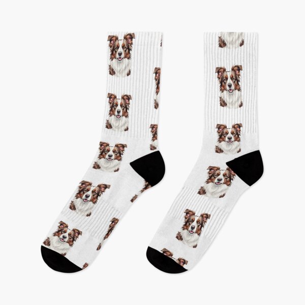 Item preview, Border Collie Brown dog water color designed and sold by saphira-art.