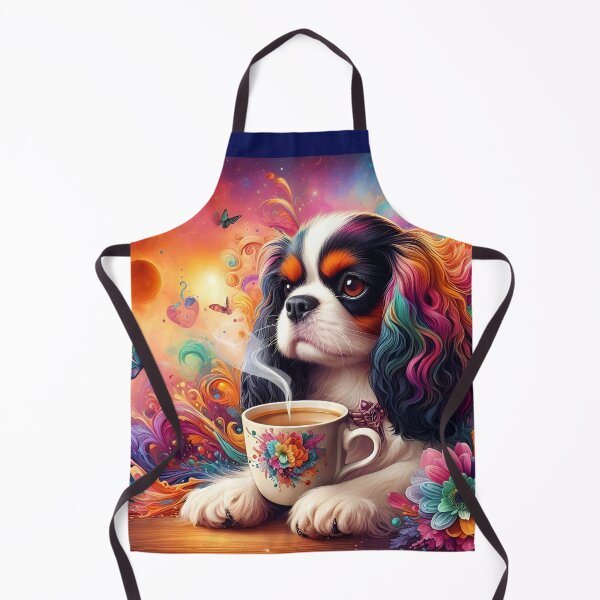 Item preview, Cavalier King Charles Spaniel Drinking Coffee designed and sold by The Coffee Critters.