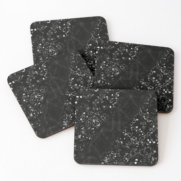 Item preview, Floral black and white pattern designed and sold by m-arts-ap.