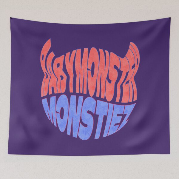 Item preview, Babymonster x Monstiez logo watercolor red&blue ver. kpop designed and sold by ShiroHero.