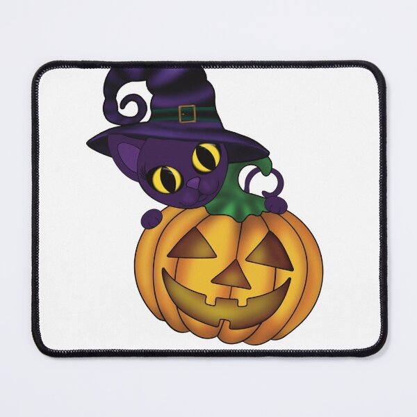 Item preview, Willamina Cute Witch Cat – Pumpkin Halloween designed and sold by Auntie M.
