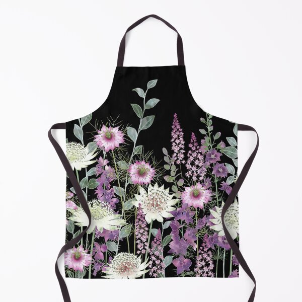 Item preview, Botanical Pink and White Nighttime Flower Garden Meadow designed and sold by Fiona Calder Designs.