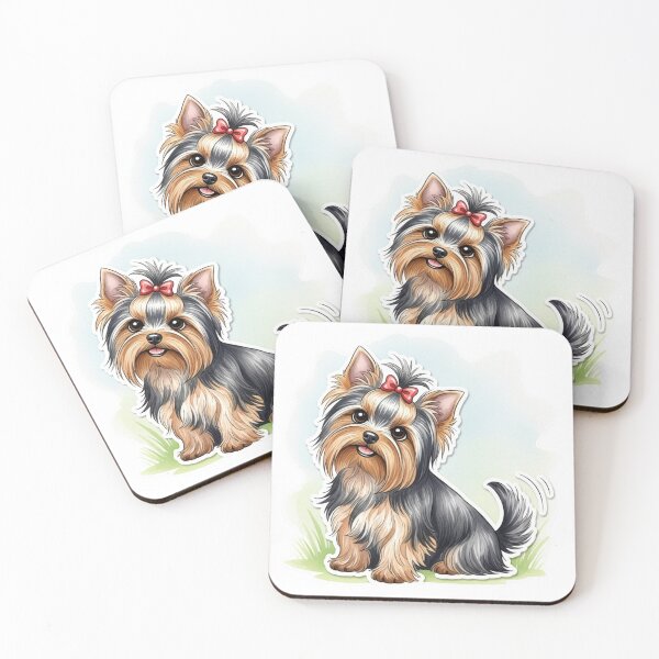 Item preview, yorkshire terrier dog water color designed and sold by saphira-art.