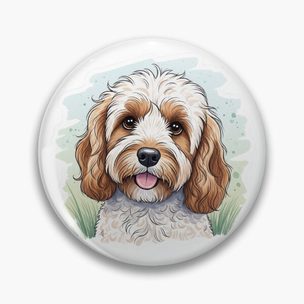 Item preview, cockapoo dog water color designed and sold by saphira-art.