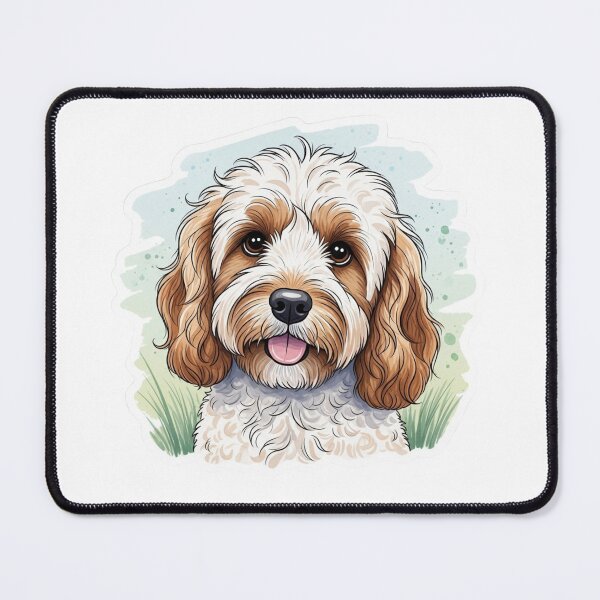 Item preview, cockapoo dog water color designed and sold by saphira-art.