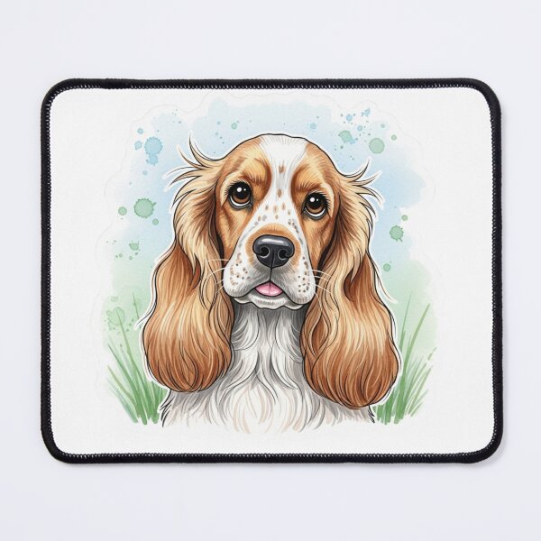 Item preview, English Cocker Spaniel dog water color designed and sold by saphira-art.