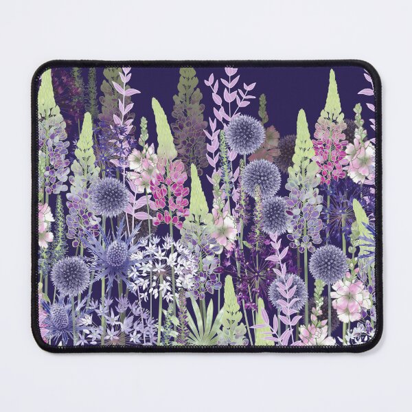 Item preview, Midnight Blue Flower Meadow Cottage Garden designed and sold by Fiona Calder Designs.