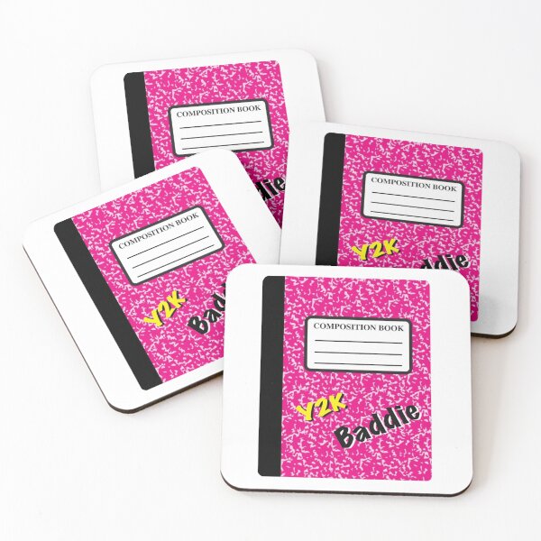 Item preview, Y2K Baddie Yellow and Pink Composition Book Sticker Year 2000 Baddie Sticker  designed and sold by OneCatShop.