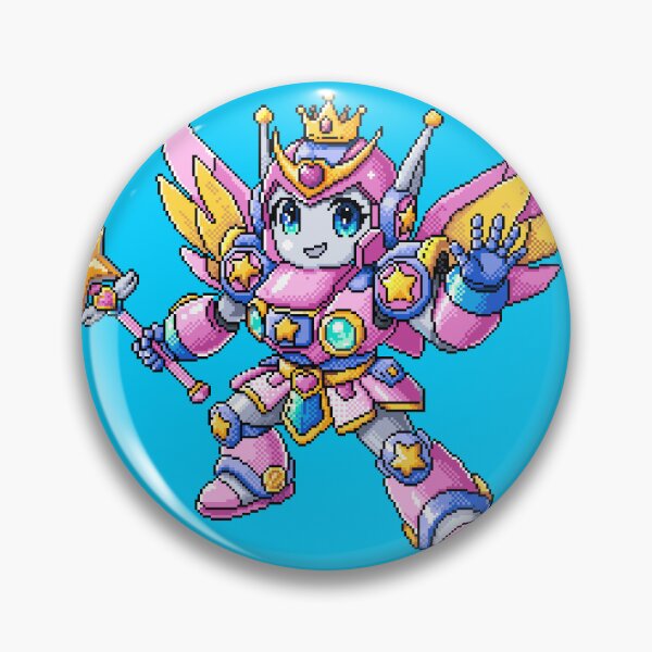 Item preview, "Mecha Princess" pixel art designed and sold by Retroperks.