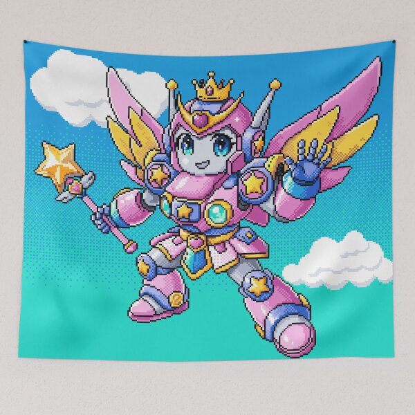 Item preview, "Mecha Princess" pixel art designed and sold by Retroperks.