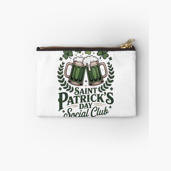 Item preview, Saint Patrick's Day Social Club Green Beer Cheers Shamrock Wreath Irish Pub Graphic Tee designed and sold by DarylWelsh2024.