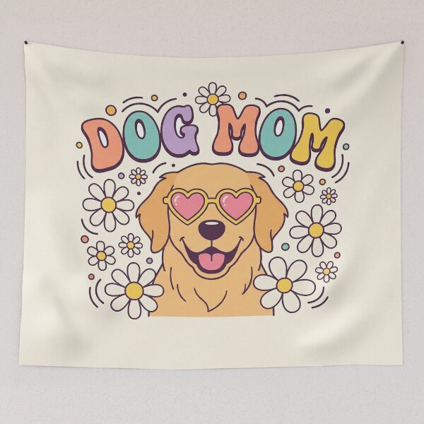 Item preview, Cute Golden Retriever Dog Mom Retro Floral designed and sold by DesigonDesigner.