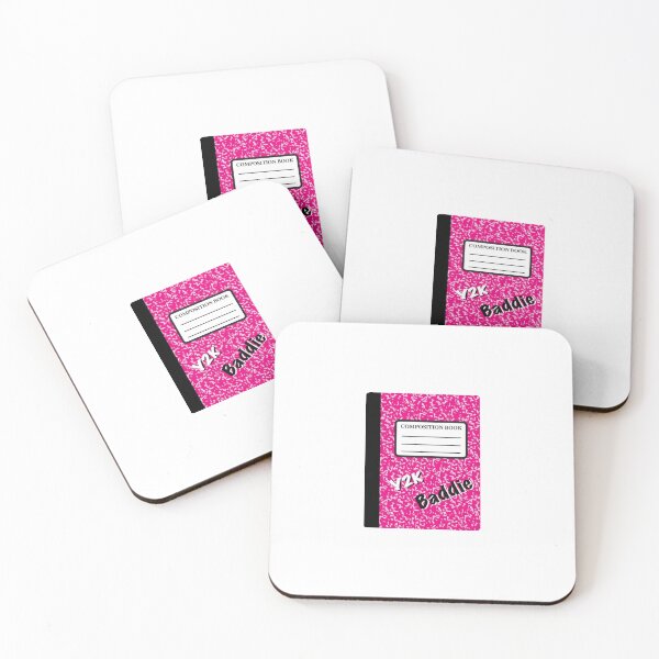 Item preview, Y2K Baddie White and Pink Composition Book Sticker Year 2000 Baddie Sticker  designed and sold by OneCatShop.