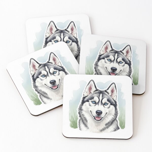 Item preview, Siberian Husky dog water color designed and sold by saphira-art.