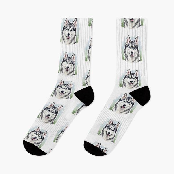 Item preview, Siberian Husky dog water color designed and sold by saphira-art.