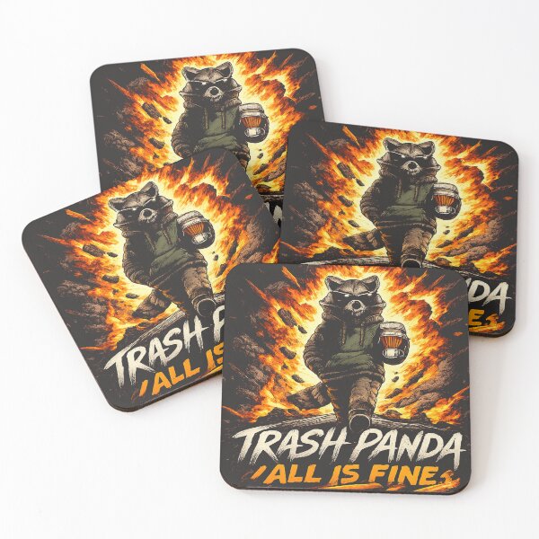 Item preview, Trash Panda All is Fine shirt designed and sold by ZEBBEDE - Minimal Streetwear .