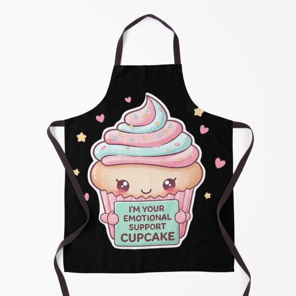 Item preview, Emotional Support Cupcake – Cute Kawaii Dessert Mental Health Humor designed and sold by DavmaxDesign.