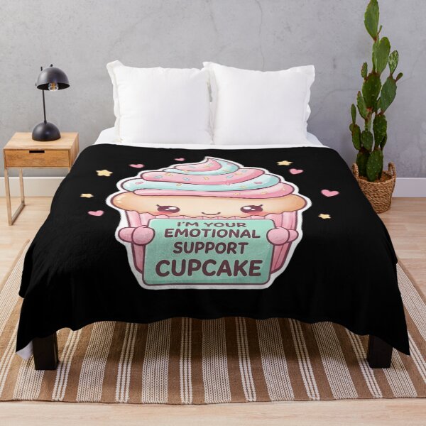 Item preview, Emotional Support Cupcake – Cute Kawaii Dessert Mental Health Humor designed and sold by DavmaxDesign.