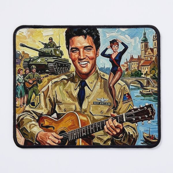 Item preview, Swing With Him: Elvis Presley G.I. Blues Impasto Movie Poster designed and sold by Art's Diner.