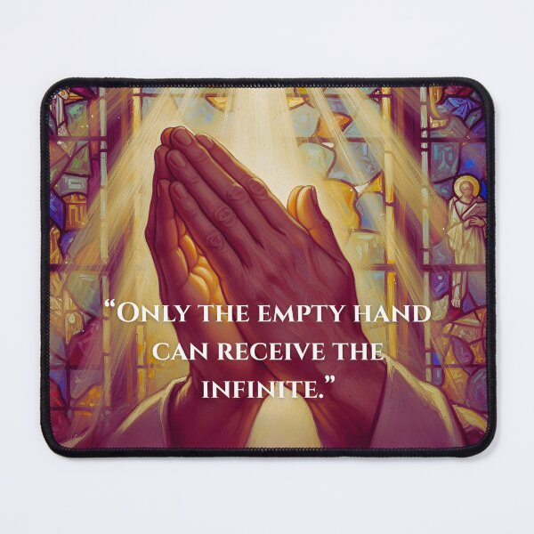 Item preview, Praying Hands with Stained Glass Light – Inspirational Faith Quote designed and sold by ChloeDesigns401.